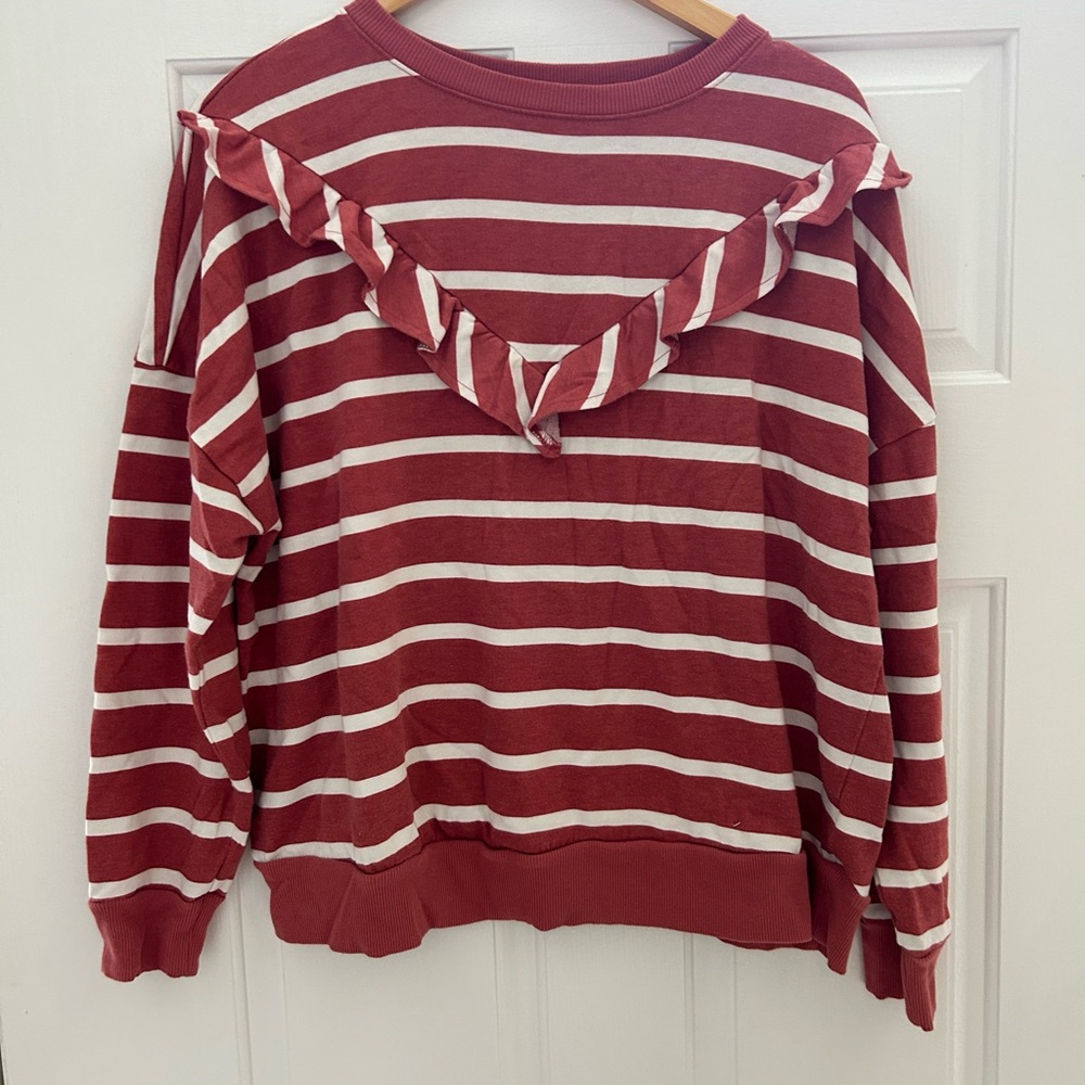 Nine West Stripe Sweatshirt Women’s XXL Multicolor Pullover Crewneck Retro Y2K